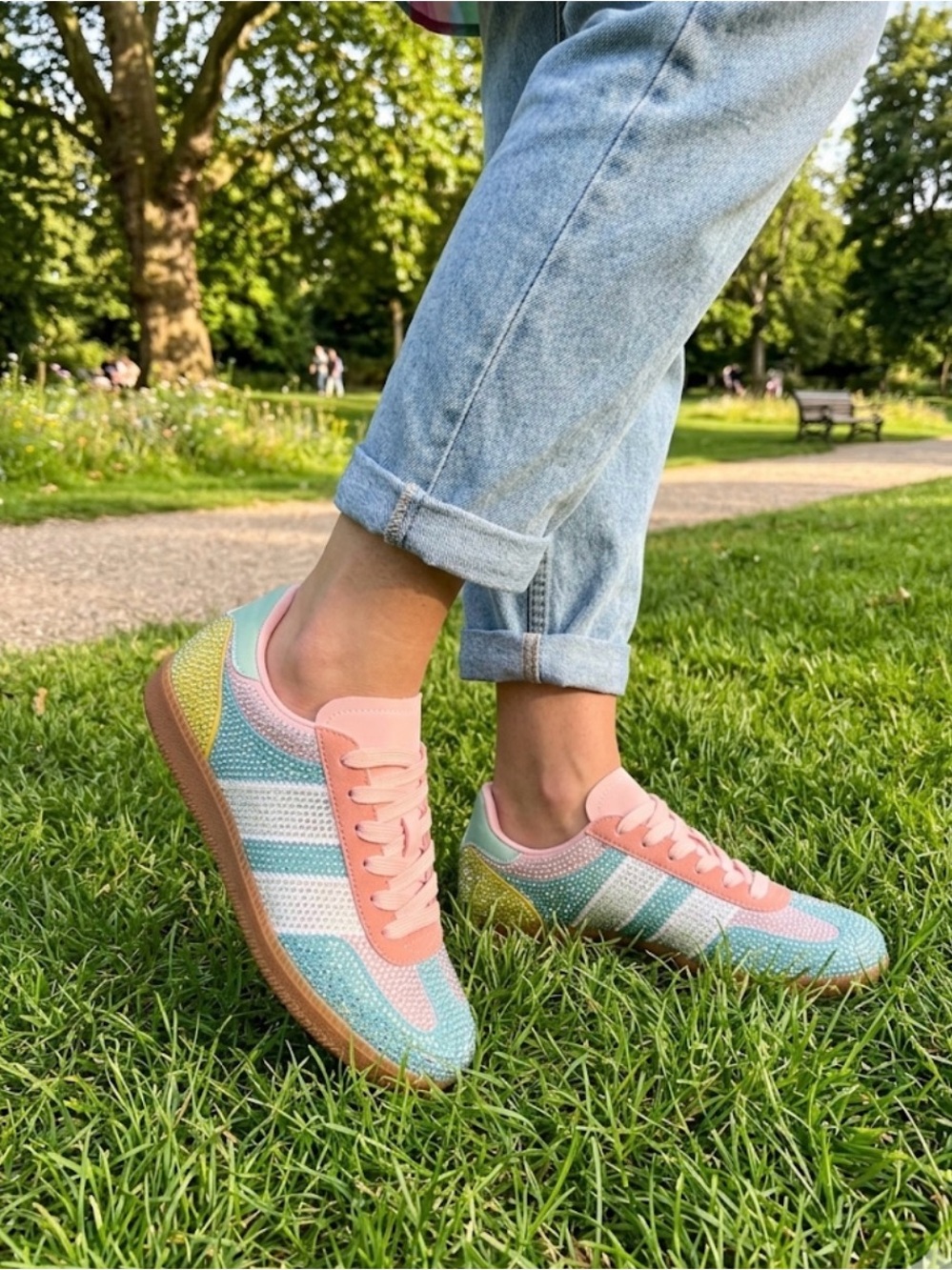 BERNESS Lennon Colorblock Sneaker Women’s 6 Green Multi